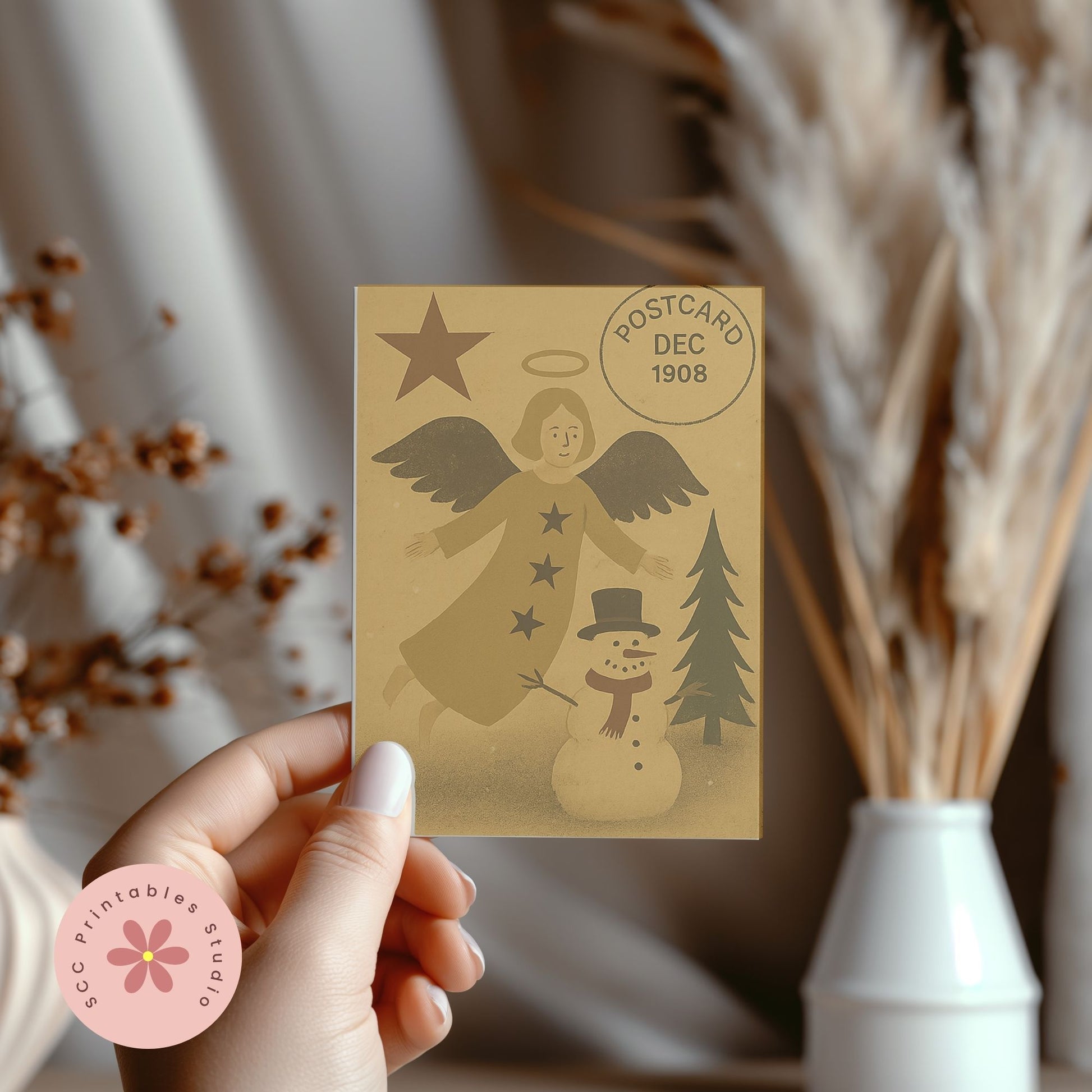 Primitive Americana Printable Postcards, Saltbox Houses, Crows, Quilts & Sheep Collage Sheets for Junk Journals & Scrapbooking