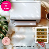 Primitive Americana Printable Bookmarks – Saltbox House, Sheep & Crow Folk Art, Prim Collage Sheet for Book Lovers