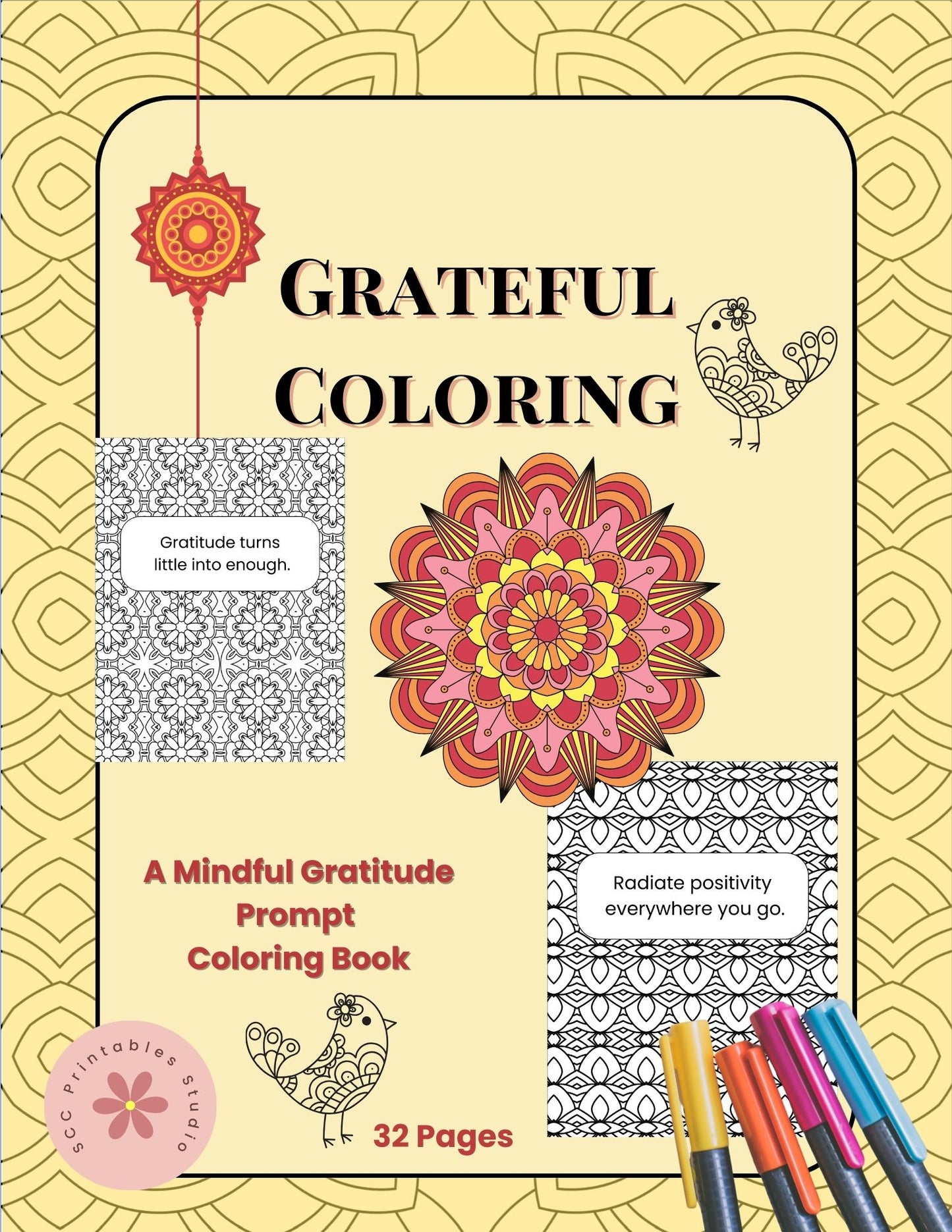 Inspirational Quote Mandala Coloring Book for Women – Printable Mandala Art with Motivational Quotes Drawings for Relaxation, Mindfulness and Personal Growth