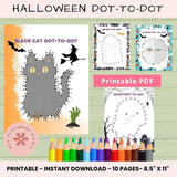 Halloween Dot-to-Dot Printable Worksheets – Fun Preschool Activity Pages for Kids