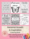 Empowering quote and mandala coloring design for women’s self-care

