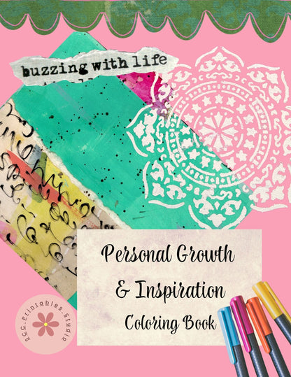 Empowering quote and mandala coloring design for women’s self-care

