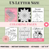 Empowering quote and mandala coloring design for women’s self-care

