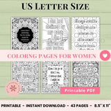  Empowering quote and mandala coloring design for women’s self-care


