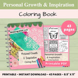 Empowering quote and mandala coloring design for women’s self-care

