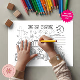 Christian Easter Activity Placemat – Printable Sunday School Worksheet for Kids’ Religious Learning