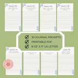 September Prayer Journal for Women – 30 Daily Prompts, Printable Faith Journal, Floral Christian PDF Download