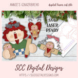 Annie's Gingerbread Christmas Ornament SVG, Glowforge and Laser Cutter Design, Instant Download Digital Woodworking Pattern, DIY Holiday Decor