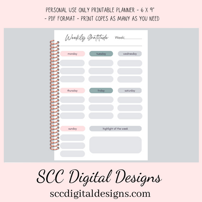 Organize your life with our daily, weekly, and monthly pages, create and follow a self-care program, track important habits, health goals with diet and exercise pages, meal planner and grocery list, chores, and cleaning reminders, and begin and end your day with our gratitude pages.