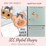 Pig & Cow SVG Laser Ready Magnet Pattern, Glow Forge and Laser Cutter Design, DIY Farm Animal Lover Gifts, Instant Download Commercial Use Art