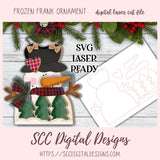 Frozen Frank Snowman Ornament  SVG, Make Your Own Winter Decor with our 3D SVG for Glowforge and Laser Cutters, Instant Download Digital Woodworking Pattern, Laser Ready SVG Craft Show Best Sellers