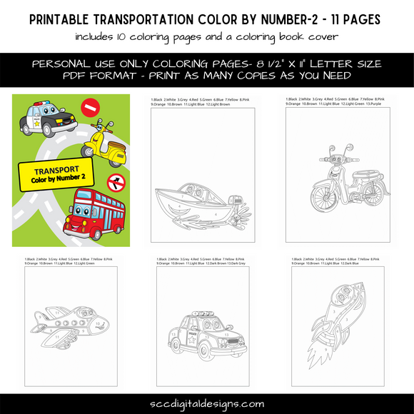 Printables - Coloring Page - Color by Number 02