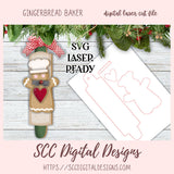Gingerbread Baker Ornament SVG, Make Your Own Winter Decor with our 3D SVG for Glowforge and Laser Cutters, Instant Download Digital Woodworking Pattern, Laser Ready SVG Craft Show Best Sellers
