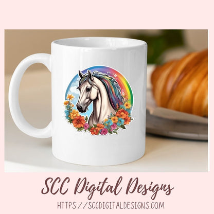 Horse Sticker Set 8 designs in 300 dpi png format