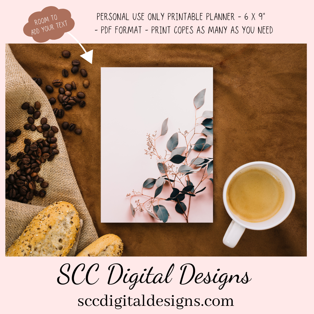 Organize your life with our daily, weekly, and monthly pages, create and follow a self-care program, track important habits, health goals with diet and exercise pages, meal planner and grocery list, chores, and cleaning reminders, and begin and end your day with our gratitude pages.