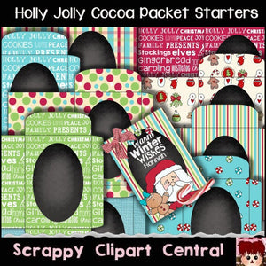 Holly Jolly Christmas Printable Cocoa Packet Starter Kit - Merry Christmas Printable Cocoa Packet - Printable Cocoa Packet - Customizable Cocoa Pk
