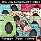 Holly Jolly Christmas Printable Cocoa Packet Starter Kit - Merry Christmas Printable Cocoa Packet - Printable Cocoa Packet - Customizable Cocoa Pk