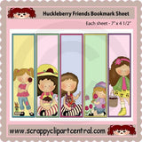 Huckleberry Friends Printable Bookmarks - Teacher Resources Printables - Home School Activity - Spring & Flowers Clipart