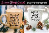 This Girl Runs on Jesus, Coffee, & Sarcasm SVG - This Girl Loves Coffee Hot and Snowy Days Sign - Create Coffee Mugs, Tumblers, T-Shirts & Hoodies