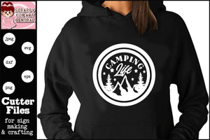 Camping Life (2) SVG - Glamping T-Shirt, Coffee Mug, Tumbler - Glamper Decor - Camping Lover Gift 