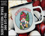 Cup of Christmas Cheer Gnome Sublimation Clipart - Merry Christmas T-Shirt Design - Coffee Mug PNG - Create DIY Printables - Personal & Commercial Use