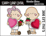 Valentine Babies Sublimation Clipart - Create Kids Tee, Hoodies, and Party Printables - Commercial & Personal Use