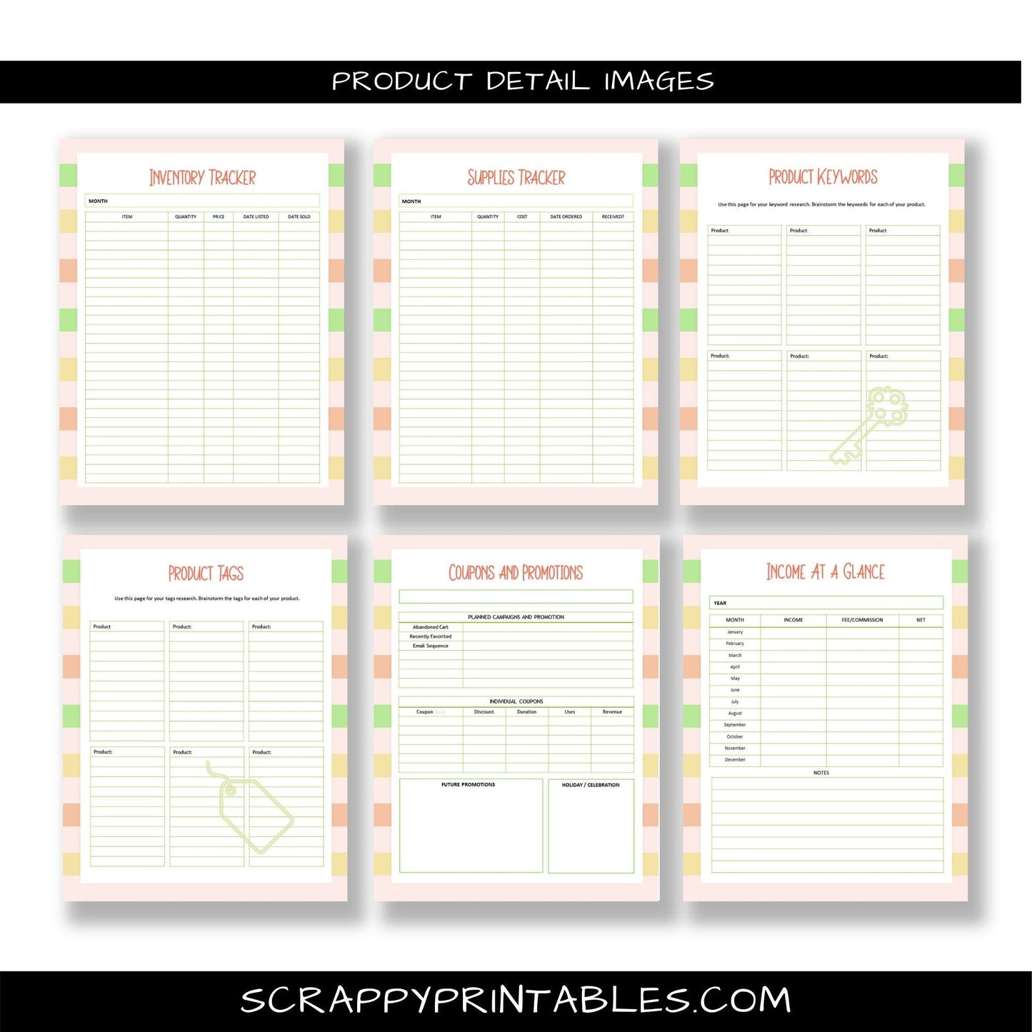 Inspirational Printable On-Line Store Owner Planner - Brand Vision, Monthly Goals,  Store Policies, Email Mktg Planner, Social Media  & More