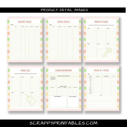 Inspirational Printable On-Line Store Owner Planner - Brand Vision, Monthly Goals,  Store Policies, Email Mktg Planner, Social Media  & More