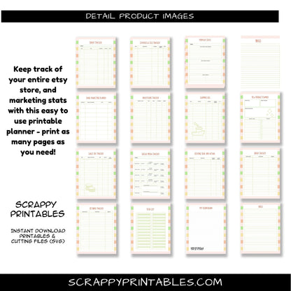 Inspirational Printable On-Line Store Owner Planner - Brand Vision, Monthly Goals,  Store Policies, Email Mktg Planner, Social Media  & More
