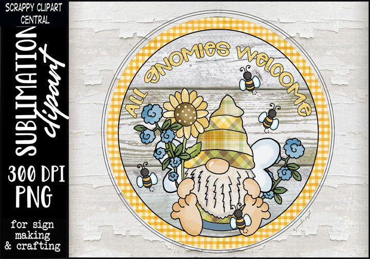 All Gnomies Sublimation Clipart - Create Kids Printables -  Create T-Shirts & Hoodies, Coffee Mugs, Tumblers & More! Spring & Flowers PNG