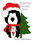 Printable Kid's Christmas (1) Coloring Book, Print at Home Kid Color Pages, Home School & Teacher Resource, Fun Educational, Instant Download