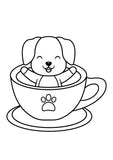 Dogs Coloring Pages for Kids, Home School Printables & Day Care Activities, Teacher Recourses Preschool, Baby Animals Children's Story Book 