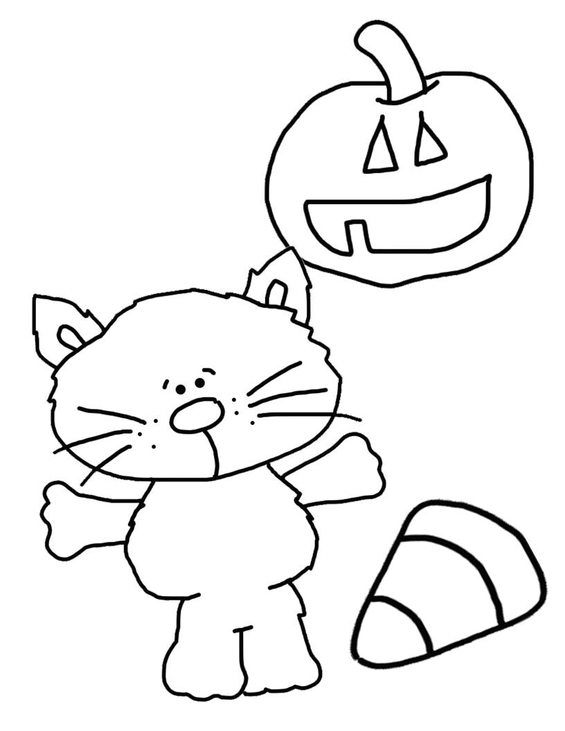Happy Haunting Coloring Pages Print at Home for Kids, Halloween Home School & Day Care Activities, Teacher Resources Preschool