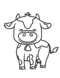 Printable Coloring Pages Print at Home for Kids, Farm Animals Home School & Day Care Activities, Teacher Resources Preschool, Cow Horse Pig