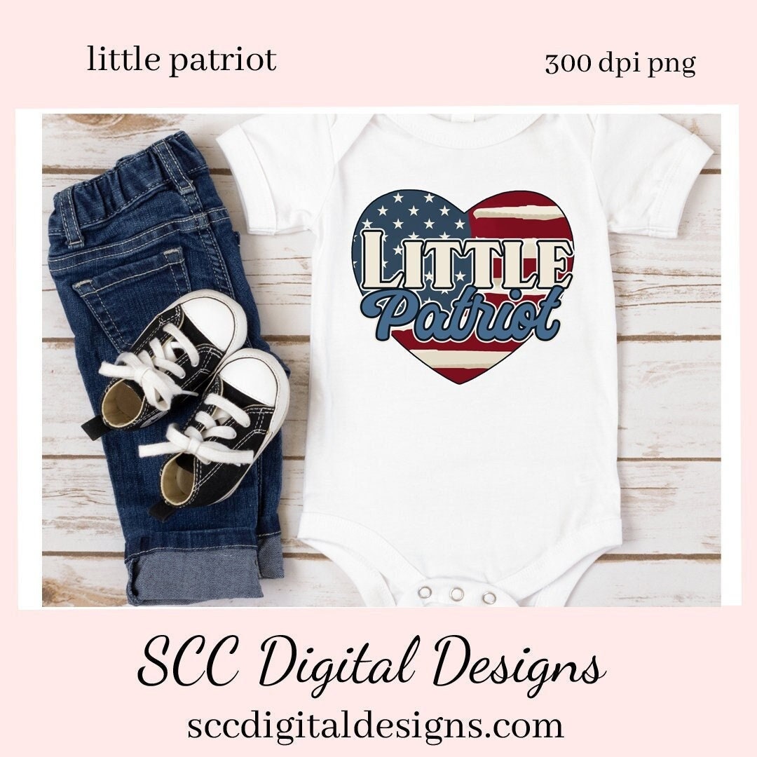 Little Patriot Clipart - Create Kid's Patriotic T-Shirts, Hoodies, Mugs, Tumblers & More! 