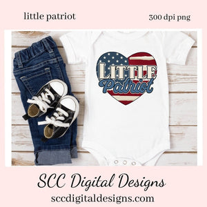 Little Patriot Clipart - Create Kid's Patriotic T-Shirts, Hoodies, Mugs, Tumblers & More! 