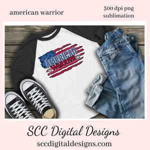 American Warrior Clipart - Create Patriotic T-Shirts, Hoodies, Mugs, Tumblers & More!