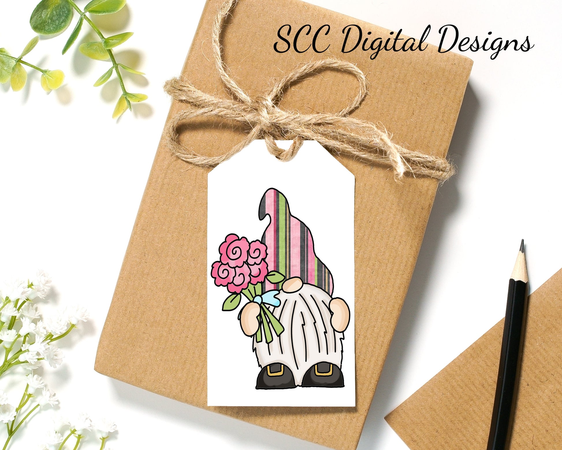 May Day Gnomes Printable Tags - Instant Download - Mother's Day Gift Tag - Greeting Card for Grandma