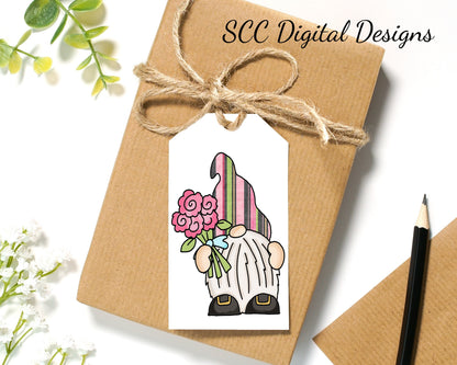 May Day Gnomes Printable Tags - Instant Download - Mother's Day Gift Tag - Greeting Card for Grandma