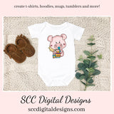 Sweet Pigs at the Beach Clipart, Pigs with Seashells, Sand Toys and a Beach Ball PNGs, Create Party Printables, Kids Tees, or Sippy Cups