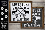 Adventure is Waiting SVG File - Camping Decor, Travel Adventures, Exploring Decal, Explorer PNG, Commercial Use, Outdoor Lover Gift, instant download, cabin wall decor, 