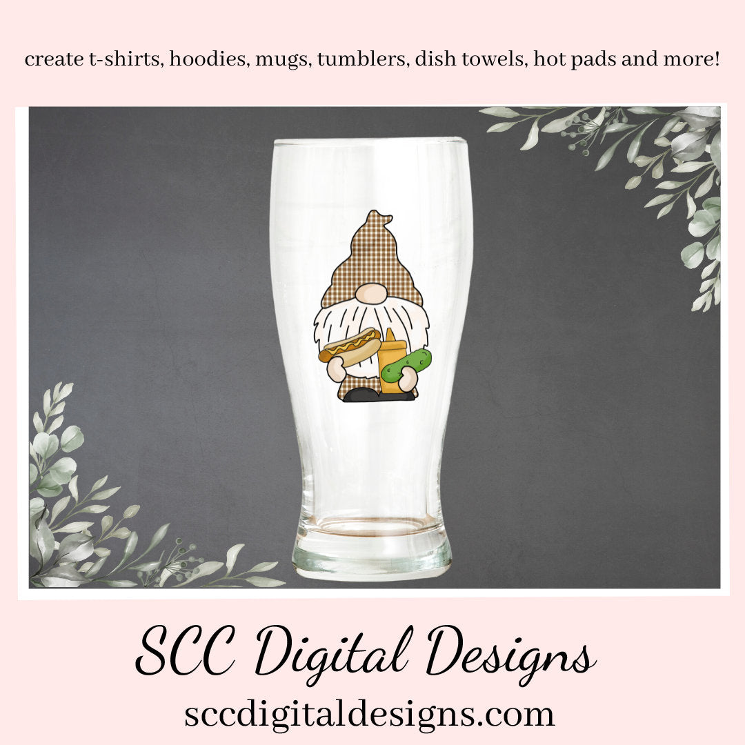 Pudgy Gnomes Barbeque Clipart, Gnome with Burgers, Hotdogs, Cerveza & Ice Cream Cone, Create BBQ Aprons, Beer Glass, Coffee Mug, or T-Shirts  Create Printables, Use in your Scrapbooking, Create T-Shirts, Hoodies, Mugs, Tumblers & More!