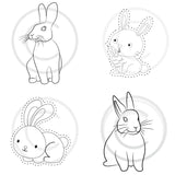 Bunnies 2 Kids Printable Coloring Book, 11 Pages, Bunny Color Your Own, Home School & Teacher Resources, Fun and Educational, Print at Home Page Kid Color Pages, Exclusive Coloring Book Design, Instant Download 