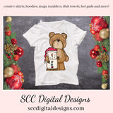 Sweet Bears Winter Smores Clipart, Whimsical Bear, Marshmallow Snowmen Cookies, Instant Download, Commercial Use, Clip Art PNG Set, Craft Supplies, Scrapbook Elements, Teacher Resources, Exclusive Clipart Set  Our clipart files come to you as 300 dpi PNG images.