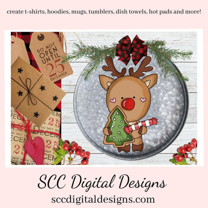 Reindeer Christmas Cookies Clipart, Xmas Treats, DIY Party Printables, T-Shirt & Hoodie Design, Teacher Resources, Instant Download, Commercial Use, Exclusive Clip Art Set, Craft Supplies, Scrapbook Elements, Personal Use  Our clipart comes to you as 300 dpi PNG images.