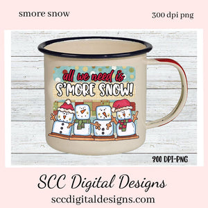 Smore Snow Digital Clipart, All I Need Is, Marshmallow Snowmen, 300 dpi PNG, Instant Download, Commercial Use, Clip Art PNG, Digi Scrap, Craft Supplies, Scrapbook Elements  Create Printables, Use in your Scrapbooking, Create T-Shirts, Hoodies, Mugs, Tumblers & More!     Our clipart files come to you as 300 dpi PNG images.