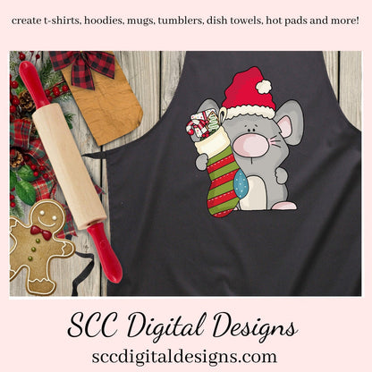 Christmas Mouse Xmas Stockings Clipart, Chunky Mice, Nut Cracker, T-Shirt & Hoodie Design, Teacher Resources, Instant Download, Commercial Use, Exclusive Clip Art Set, Craft Supplies, Scrapbook Elements, Personal Use