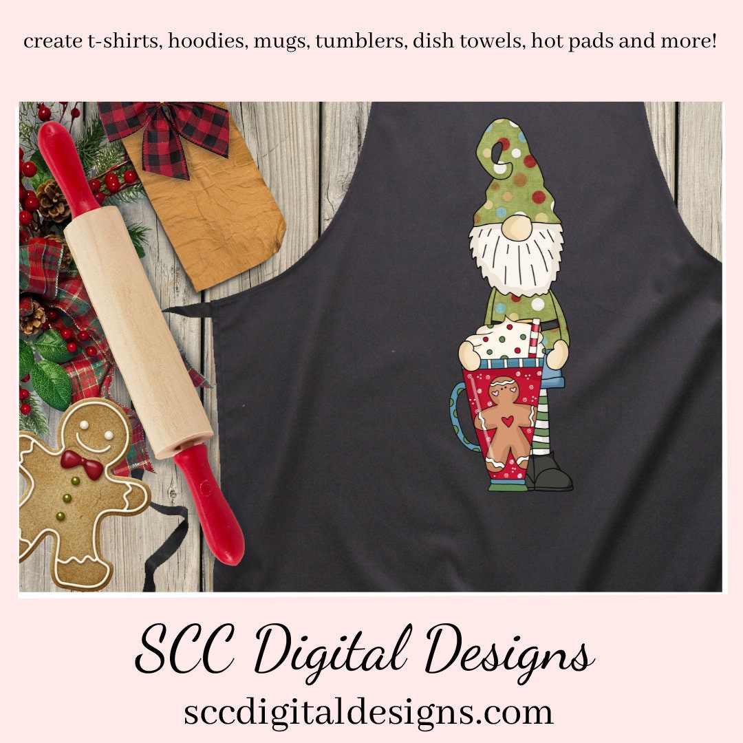 Tall Gnomes Christmas Coffee Clipart, Holiday Mugs, Reindeer, Snowman, DIY Xmas Printables, T-Shirt & Hoodie Design, Teacher Resources, Instant Download, Commercial Use, Exclusive Clip Art Set, Craft Supplies, Scrapbook Elements, Personal Use
