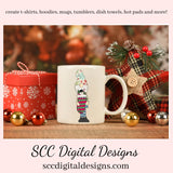 Tall Gnomes Christmas Stockings Clipart, Santa, Snowman, Reindeer, Xmas Candy, Cookies, Mouse, Mice, DIY Xmas Printables, T-Shirt & Hoodie Design, Teacher Resources, Instant Download, Commercial Use, Exclusive Clip Art Set, Craft Supplies, Scrapbook Elements, Personal Use