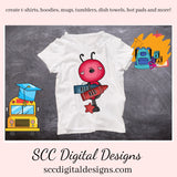 Red Bees School Days Clipart, Crayons, Glue, Report Card, Scissors, Teacher Resources, Instant Download, Commercial Use, Clip Art PNG Set, Craft Supplies, Scrapbook Elements, Exclusive Clipart Set  Our clipart files come to you as 300 dpi PNG images.